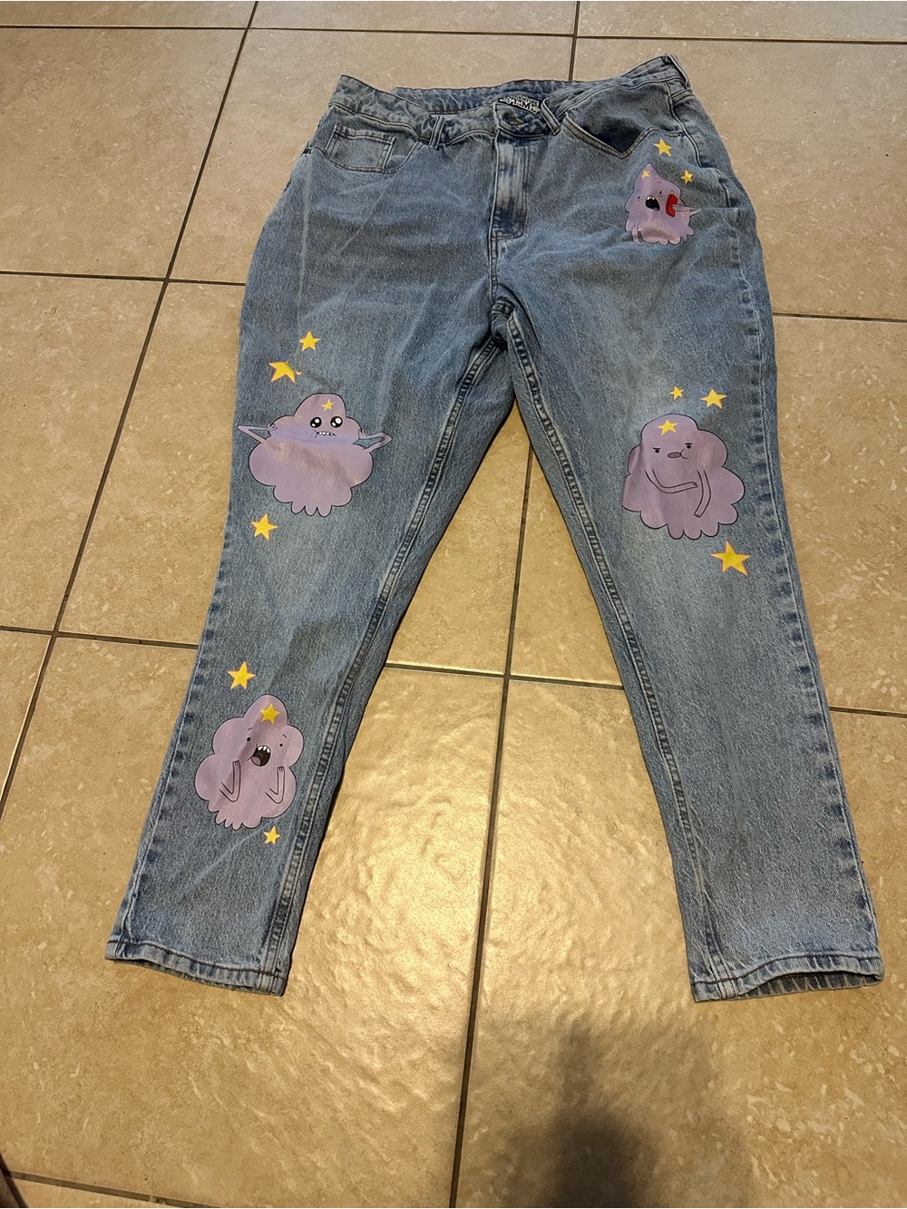 LADIES ADVENTURE TIME LUMPY SPACE PRINCESS JEANS MOM (US Size 18)